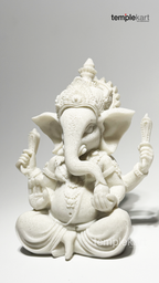 Ganesha Idol – White Marble Made