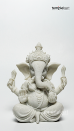 Ganesha Idol – White Marble Made