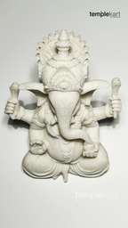 Ganesha Idol – White Marble Made