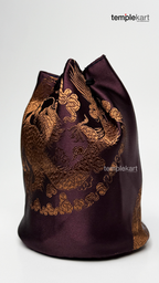 Handmade Pocket Bag – Brown & Golden Elegance