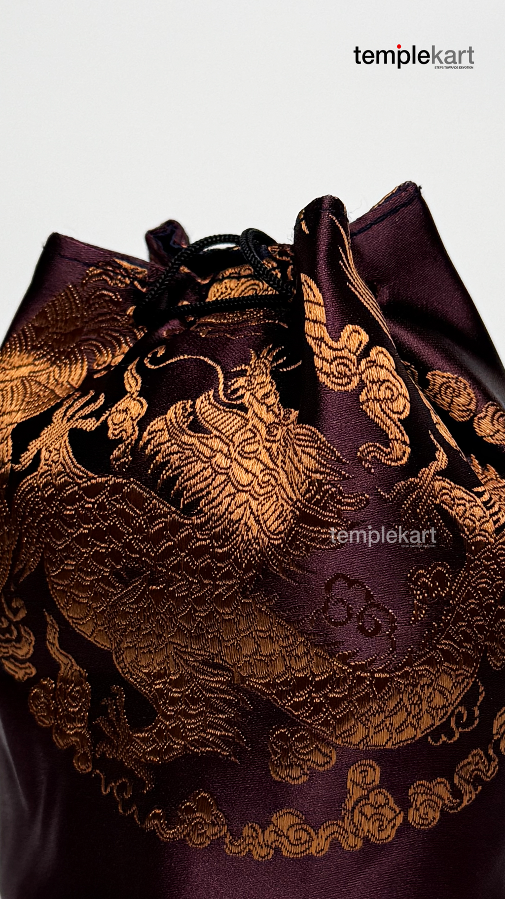 Handmade Pocket Bag – Brown & Golden Elegance