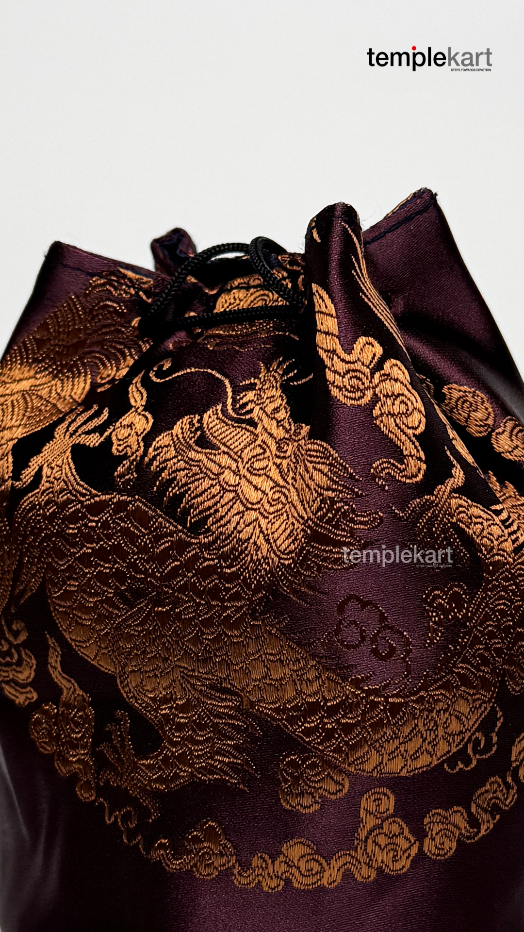 Handmade Pocket Bag – Brown & Golden Elegance