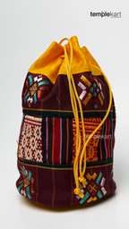 Handmade Pocket Bag – Orange &amp; Brown